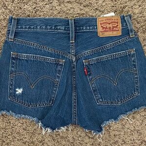 Levi's Dark Blue Jean Shorts for Women